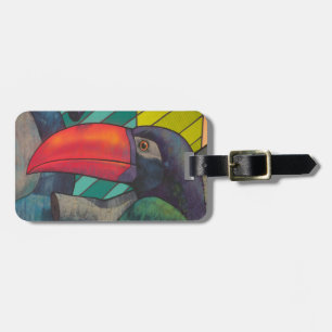 Colourful Toucan Graffiti Luggage Tag