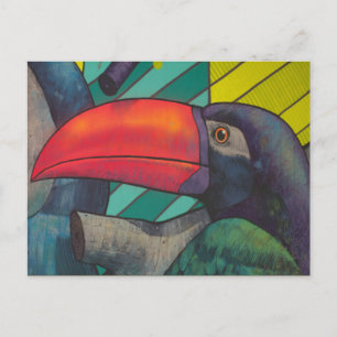 Colourful Toucan Graffiti Postcard