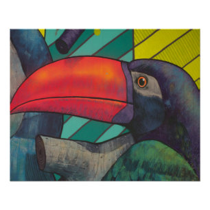Colourful Toucan Graffiti Poster