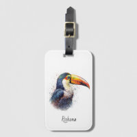 Colourful Toucan in Pointillism Style