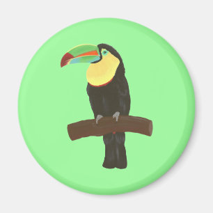 Colourful Toucan Painting by CherylsArt Magnet