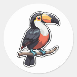Colourful Toucan Sticker - A Tropical Delight