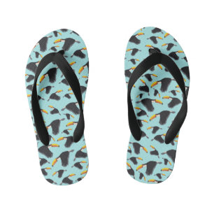 Colourful Toucan Tropical Bird Pattern Kid's Thongs