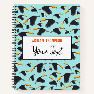 Colourful Toucan Tropical Bird Pattern School Notebook