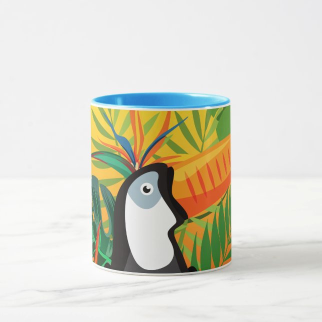 Colourful Toucan Tropical Jungle Ceramic Mug (Center)