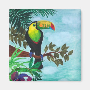 Colourful Toucan Tropical Rainforest Magnet