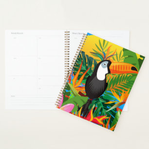 Colourful Toucan Tropical Rainforest Planner Book