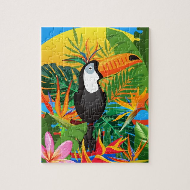 Colourful Toucan Tropical Rainforest Puzzle (Vertical)