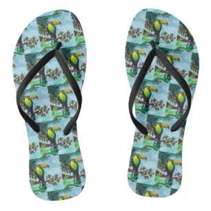 Colourful Toucan Tropical Rainforest Thongs