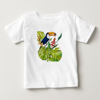 Colourful Toucan Watercolor Tropical Bird Baby T-Shirt