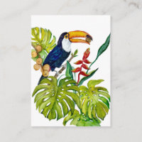 Colourful Toucan Watercolor Tropical Bird
