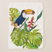 Colourful Toucan Watercolor Tropical Bird