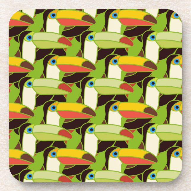 Colourful Toucans Coaster (Front)