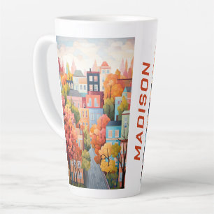 Colourful Town Latte Mug