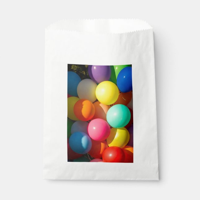 Colourful Toy Balloons Favour Bag (Front)