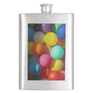 Colourful Toy Balloons Hip Flask