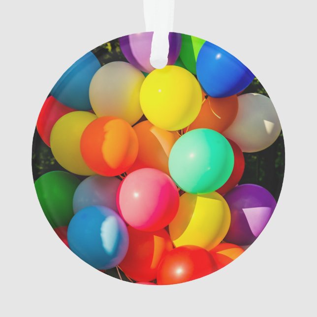 Colourful Toy Balloons Ornament (Back)