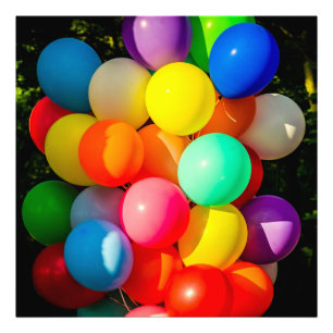 Colourful Toy Balloons Photo Print