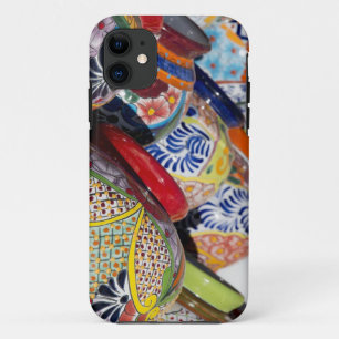 Colourful traditional hand-painted Mexican pottery iPhone 11 Case