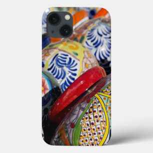 Colourful traditional hand-painted Mexican pottery iPhone 13 Case