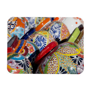 Colourful traditional hand-painted Mexican pottery Magnet
