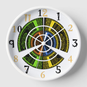 Colourful Traditional URBAN X Icon Design Clock