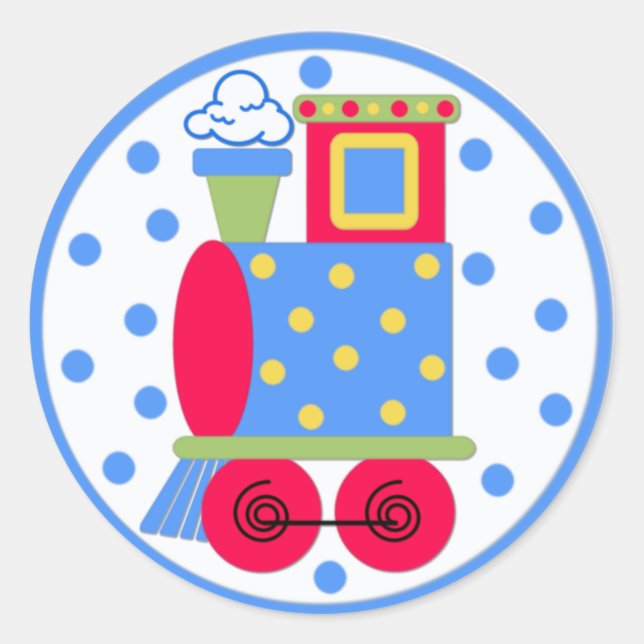 Colourful Train Baby Sticker (Front)