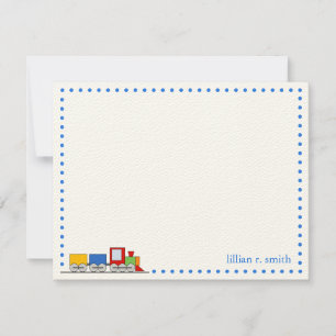 Colourful Train Personalised Note Card