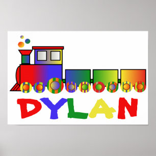 Colourful Train Personalised Poster