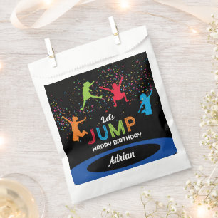 Colourful Trampoline Park Jump Kids Birthday Party Favour Bag