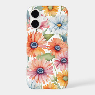 Colourful Transvaal daisy flowers watercolor