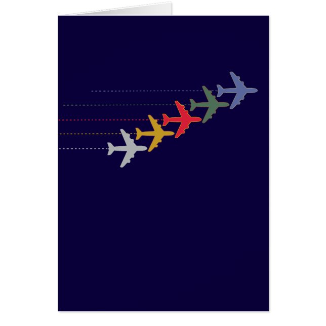 colourful travel aeroplanes (Front)