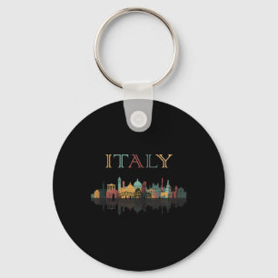 Colourful Travel Around Italy Family Shirt Europea Key Ring