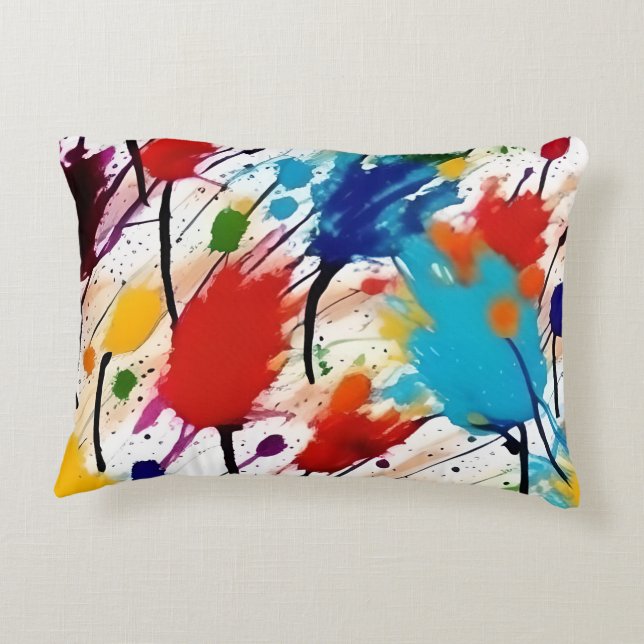 Colourful Travel Pillow: Home Decor Decorative Cushion (Back)