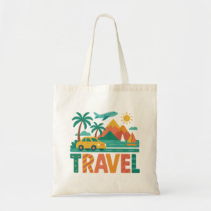 Colourful Travel Vacation Adventure Tote Bag