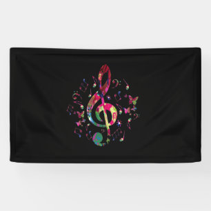 Colourful Treble Clef Music Banner