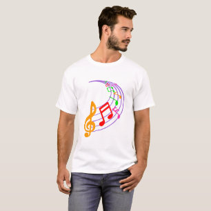 Colourful Treble Clef Rainbow Music Men's T-Shirt