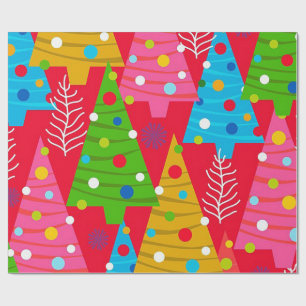 Colourful Tree Christmas Wrapping Paper