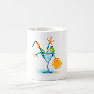 Colourful Tree Frog Cocktail Glass Coffee Mug