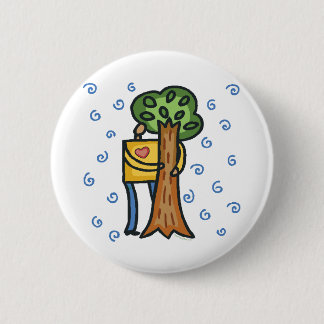 Colourful Tree Hugger 6 Cm Round Badge