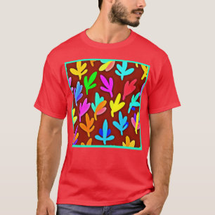 Colourful Tree Leaves Dance Pattern T-Shirt