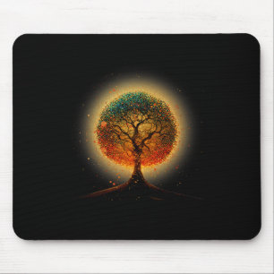 Colourful Tree Life Is Really Good Tree Art Earth Mouse Pad