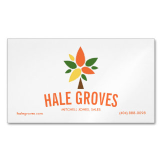 Colourful Tree Logo Magnetic Business Card