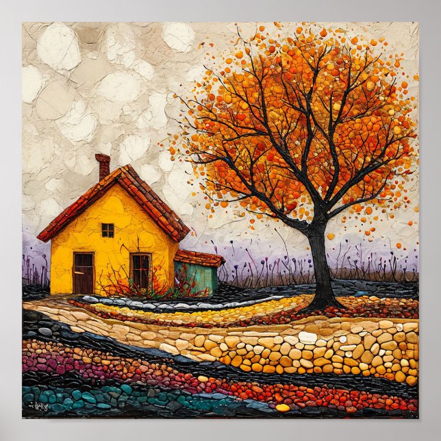 Colourful Tree Magical Dream Nature Home Décor 🌳✨ Poster (Front)