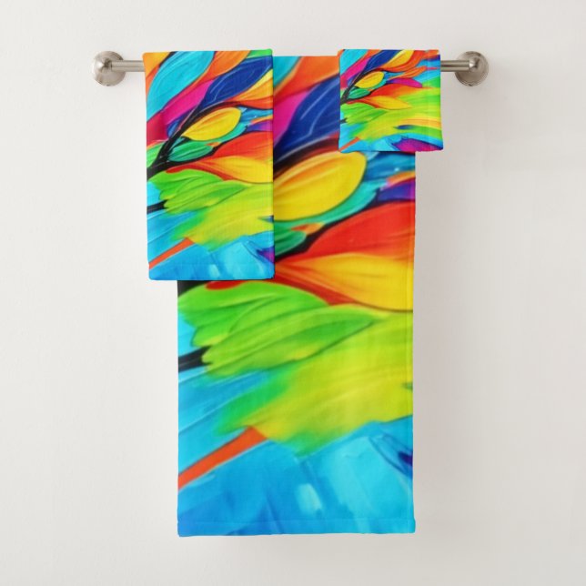 Colourful Tree of Dreams Bath Towel Set (Insitu)