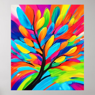 Colourful Tree of Dreams Poster