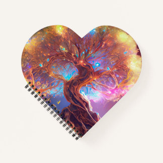 Colourful Tree of Life Ancient Rustic Notebook