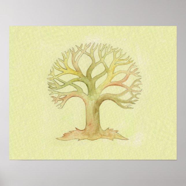 Colourful Tree of Life art print (Front)