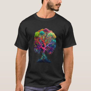 Colourful tree of life Celtic forest nature conser T-Shirt