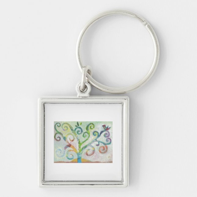 Colourful Tree of Life Key Ring (Front)